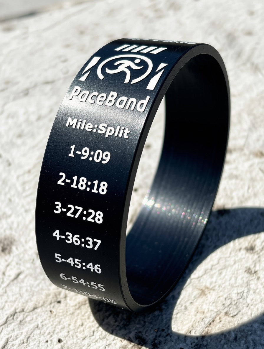 PaceBand® Full Marathon — KM Splits (Silicone Pace Band)