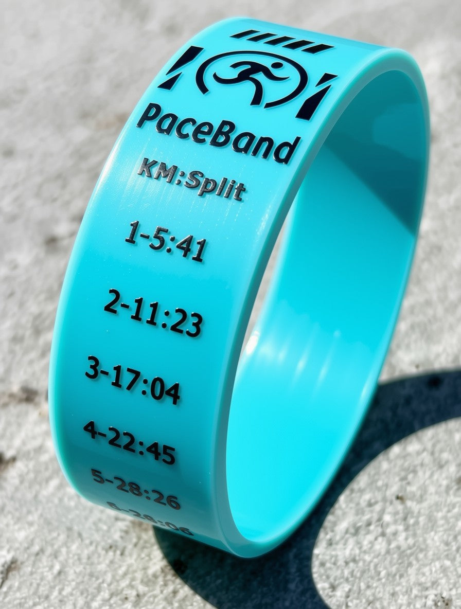 PaceBand® Full Marathon — KM Splits (Silicone Pace Band)
