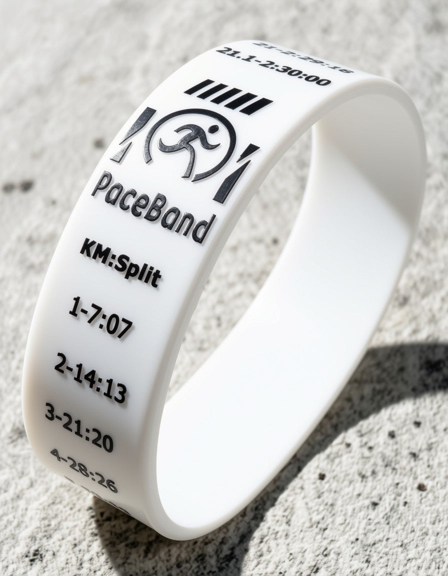 PaceBand® Full Marathon — KM Splits (Silicone Pace Band)